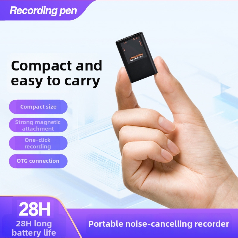 Zvučno aktivirajuća zapisna olovka s OTG, magnetskim klipom, 30 sati snimanja