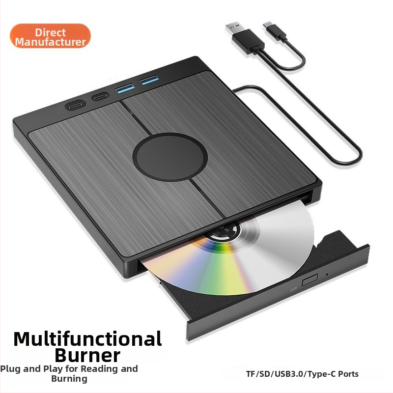 Extreme Color 042 Ārējais USB 3.0 Type-C optiskais disks, CD/VCD/DVD lasīšana un rakstīšana 24x/8x, DVD-RW līdz 8x