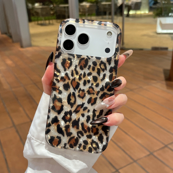 Husă de telefon cu imprimeu leopard, acoperire completă, pentru Apple iPhone IP17 serie și IP16E – TPU, Cadru turnat prin injecție, stil minimalist