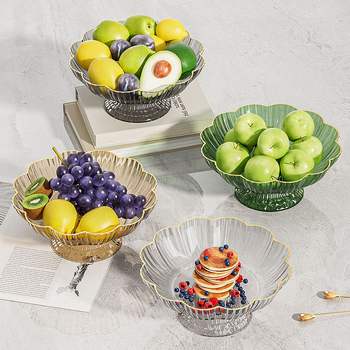 Πλαστικό πιάτο φρούτων για σαλόνι με ανυψωμένα πόδια και αποστράγγιση, απλός σχεδιασμός, 2023