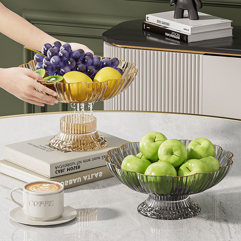 Πλαστικό πιάτο φρούτων για σαλόνι με ανυψωμένα πόδια και αποστράγγιση, απλός σχεδιασμός, 2023