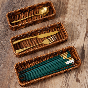 Tengda Πλαστικό καλάθι φρούτων με αποστράγγιση και θήκη μαχαιροπίρουνων, Little Fresh, Νέο Κινέζικο Στυλ