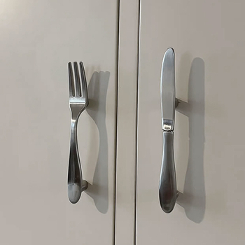 Λαβή ντουλαπιού για μαγειρικά σκεύη, μοντέρνος μινιμαλιστικός σχεδιασμός, κράμα ψευδάργυρου, επιφανειακή τοποθέτηση