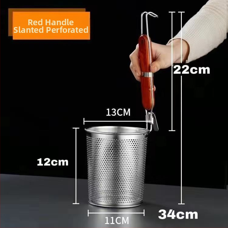 304 nerūsējošā tērauda sietiņš makaronu un karsta katla pagatavošanai ar riteņiem, saliekams, gumijas rokturis