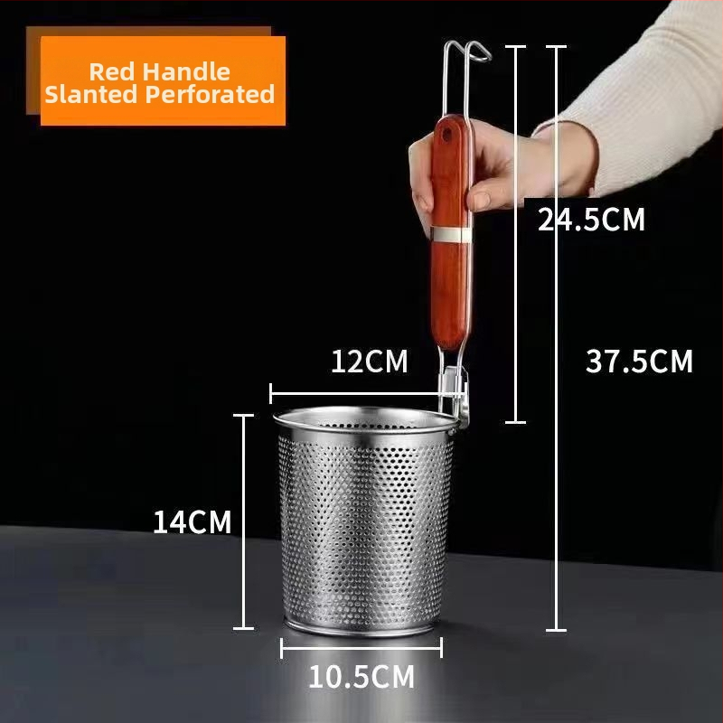 304 nerūsējošā tērauda sietiņš makaronu un karsta katla pagatavošanai ar riteņiem, saliekams, gumijas rokturis