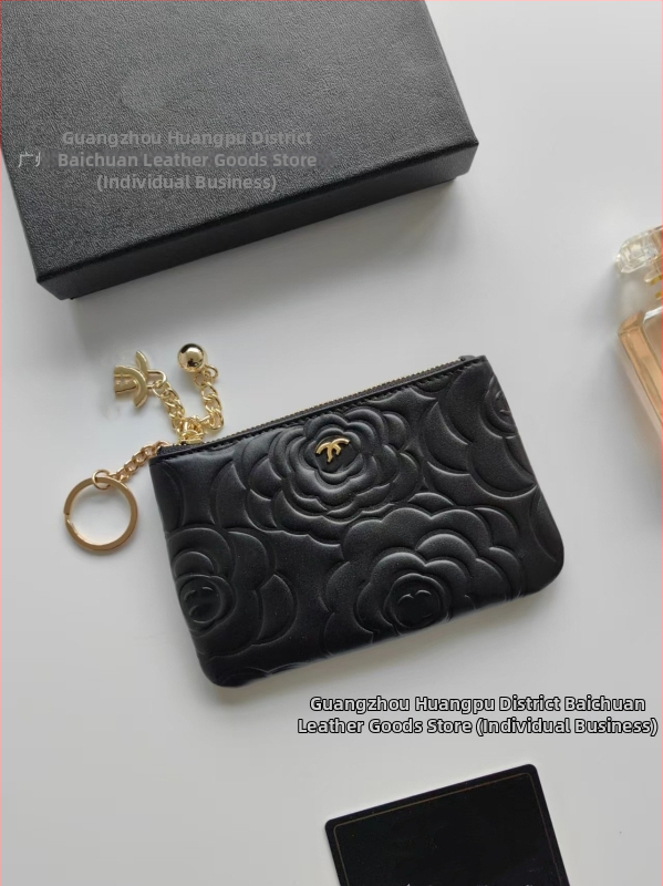 Portofel pentru monede din piele naturală pentru femei, stil minimalist și lux discret, portofel compact cu fermoar