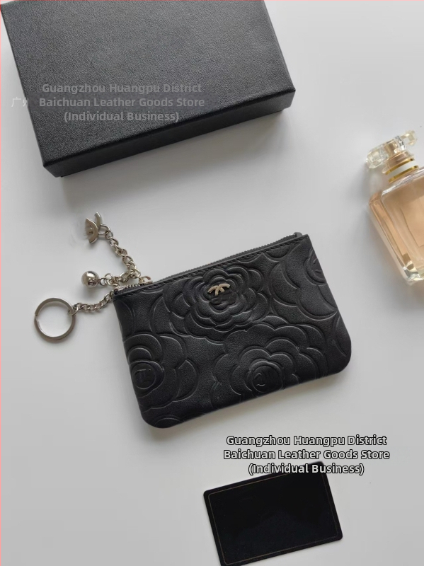 Portofel pentru monede din piele naturală pentru femei, stil minimalist și lux discret, portofel compact cu fermoar