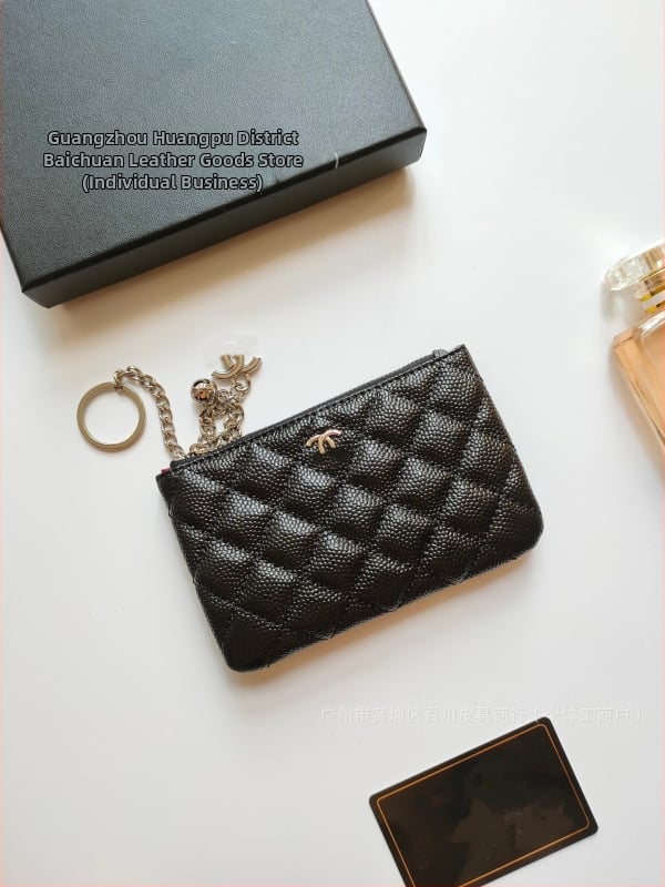 Portofel pentru monede din piele naturală pentru femei, stil minimalist și lux discret, portofel compact cu fermoar