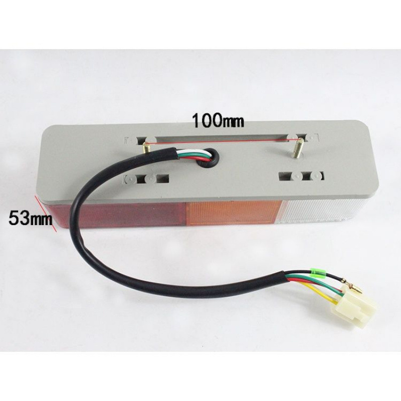 Háromszínű hátsó lámpa targoncához – irányjelző, féklámpa, fény az ütközés elleni védelemhez, 12V/24V, 5000 lm
