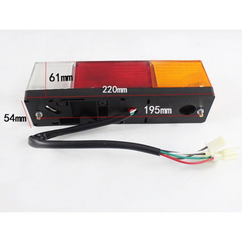 Háromszínű hátsó lámpa targoncához – irányjelző, féklámpa, fény az ütközés elleni védelemhez, 12V/24V, 5000 lm