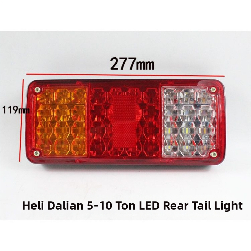 Trijų spalvų galinis žibintas keltuvui – posūkio signalas, stabdymo šviesa, prieš susidūrimo šviesa, 12V/24V, 5000 lm