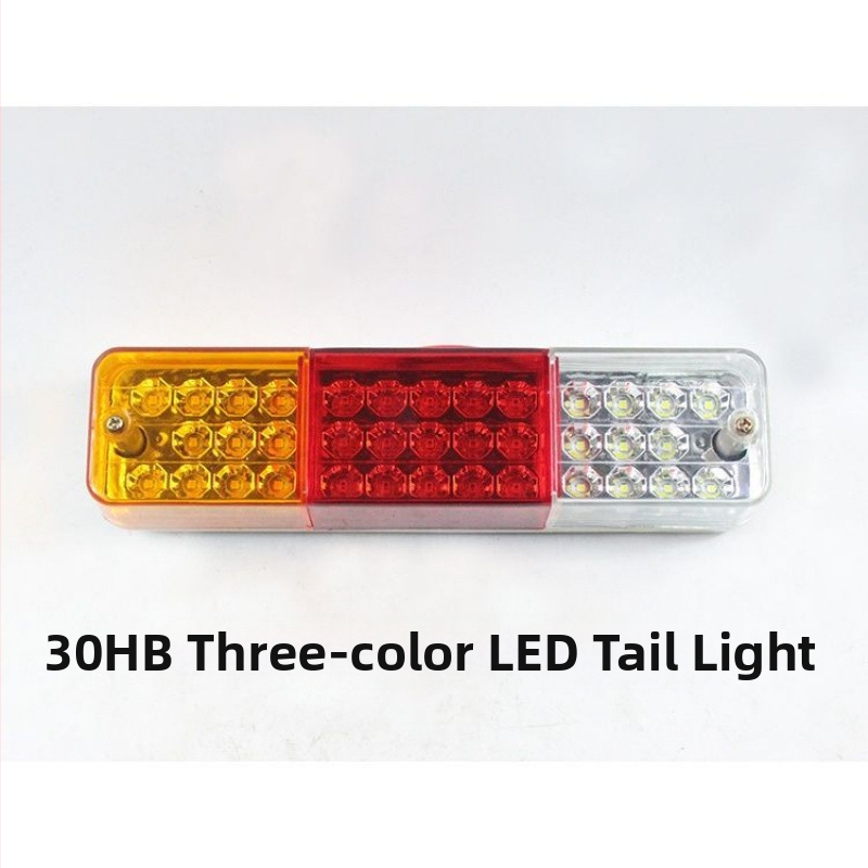 Trijų spalvų galinis žibintas keltuvui – posūkio signalas, stabdymo šviesa, prieš susidūrimo šviesa, 12V/24V, 5000 lm