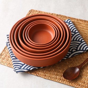 Bol ceramic pentru aburi pentru orez cu logo personalizat, compatibil cu microundele, finisaj ceramic antic