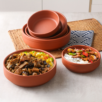 Bol ceramic pentru aburi pentru orez cu logo personalizat, compatibil cu microundele, finisaj ceramic antic