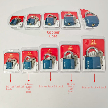 Padlock skapjiem, atvilktnēm un durvīm — dzelzs, mājsaimniecības aizslēdzējs, moderns minimālisms, model Padlock