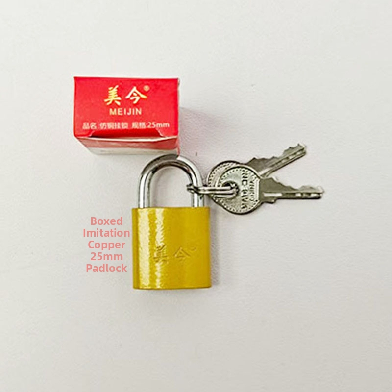 Padlock skapjiem, atvilktnēm un durvīm — dzelzs, mājsaimniecības aizslēdzējs, moderns minimālisms, model Padlock