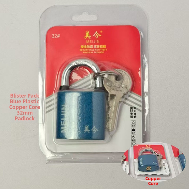 Padlock skapjiem, atvilktnēm un durvīm — dzelzs, mājsaimniecības aizslēdzējs, moderns minimālisms, model Padlock