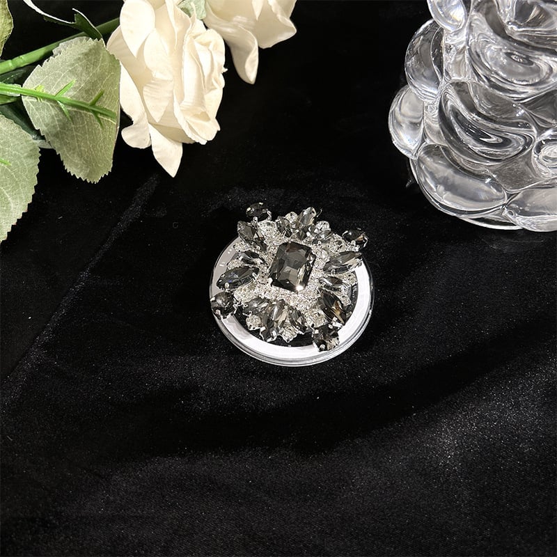 Suport de birou pentru telefon MagSafe, magnetic, retractabil, cu ornamente din cristale și perle, din plastic, stil universal