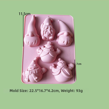 Formă din silicon pentru Moș Crăciun și Brad – Multifuncțională pentru cofetărie, mousse de ciocolată, lumânare, ipsos și săpun