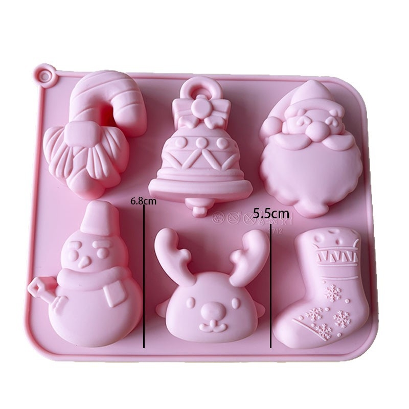 Formă din silicon pentru Moș Crăciun și Brad – Multifuncțională pentru cofetărie, mousse de ciocolată, lumânare, ipsos și săpun