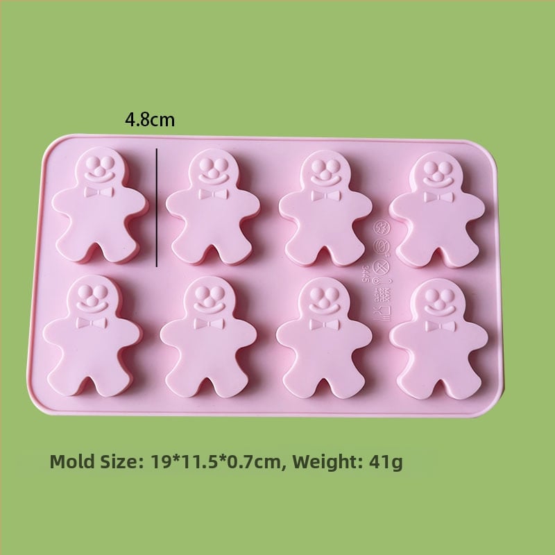 Formă din silicon pentru Moș Crăciun și Brad – Multifuncțională pentru cofetărie, mousse de ciocolată, lumânare, ipsos și săpun