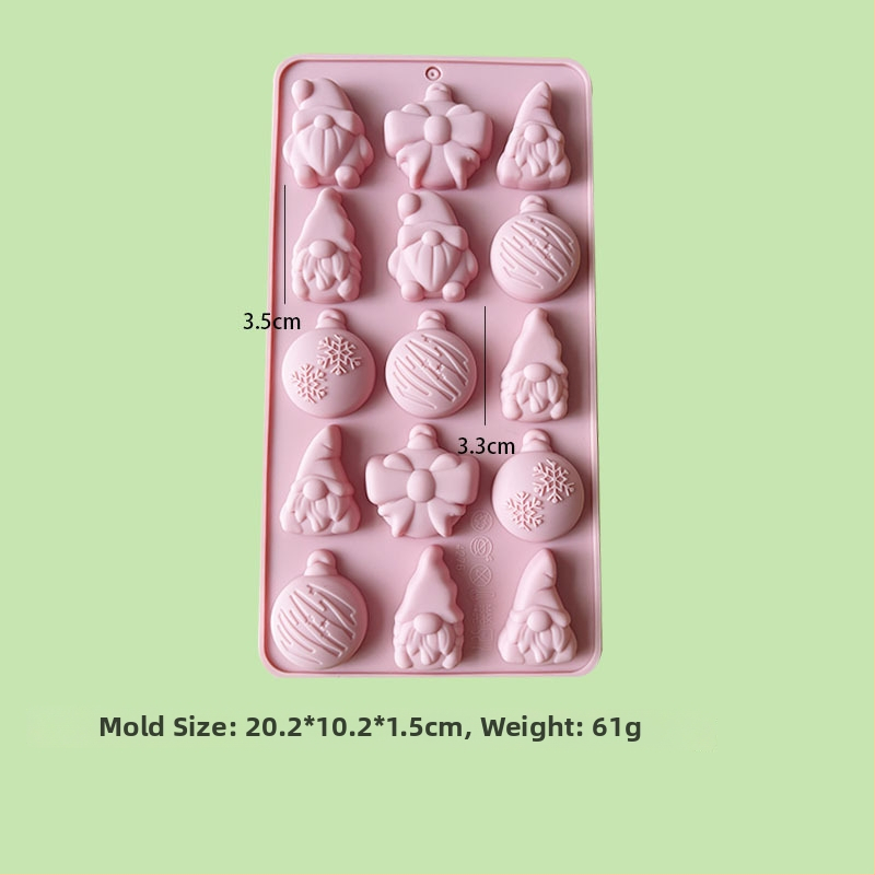 Formă din silicon pentru Moș Crăciun și Brad – Multifuncțională pentru cofetărie, mousse de ciocolată, lumânare, ipsos și săpun