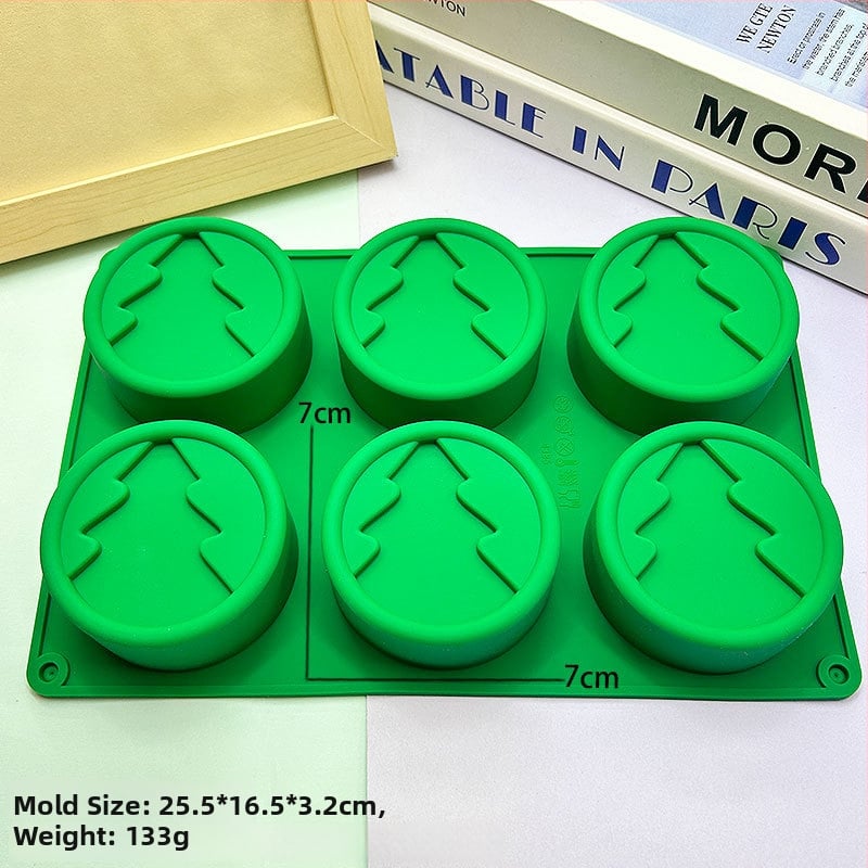 Formă din silicon pentru Moș Crăciun și Brad – Multifuncțională pentru cofetărie, mousse de ciocolată, lumânare, ipsos și săpun