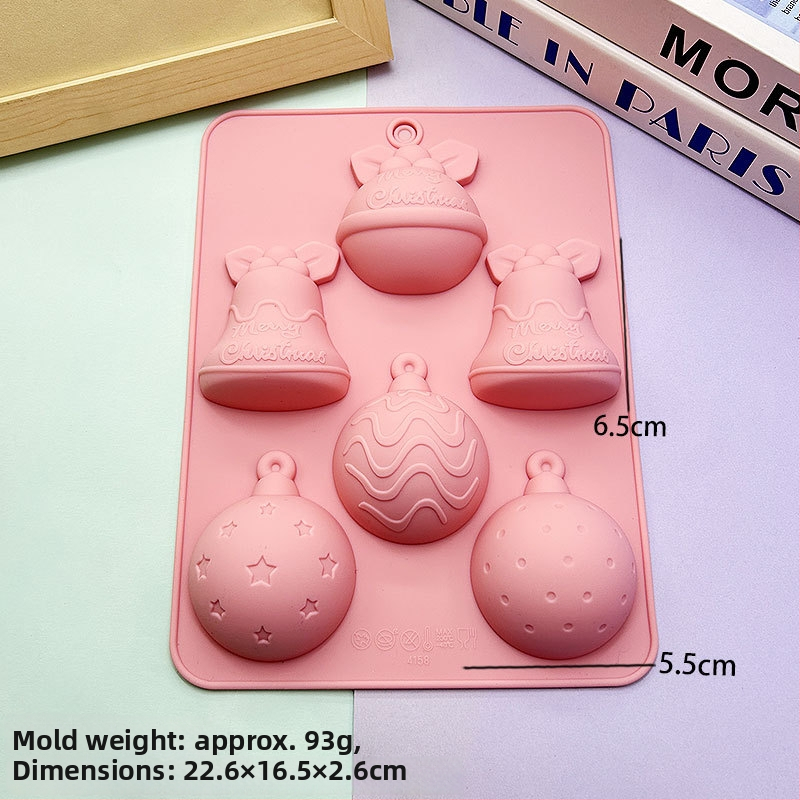 Formă din silicon pentru Moș Crăciun și Brad – Multifuncțională pentru cofetărie, mousse de ciocolată, lumânare, ipsos și săpun