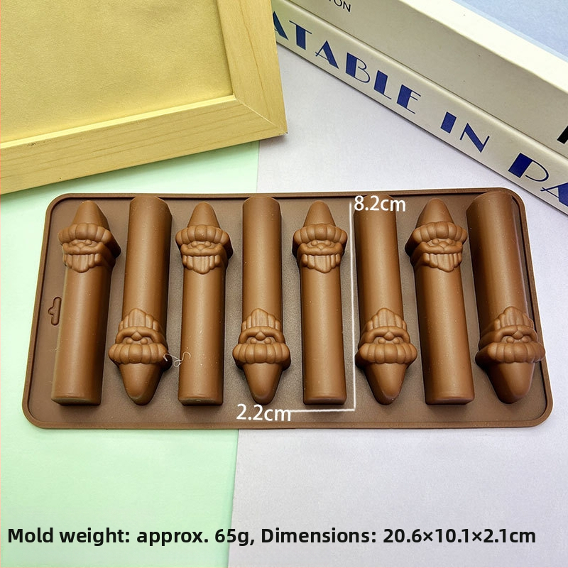 Formă din silicon pentru Moș Crăciun și Brad – Multifuncțională pentru cofetărie, mousse de ciocolată, lumânare, ipsos și săpun