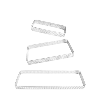 Inel dreptunghiular pentru tartă din oțel inoxidabil, formă de copt pentru tartă și mousse