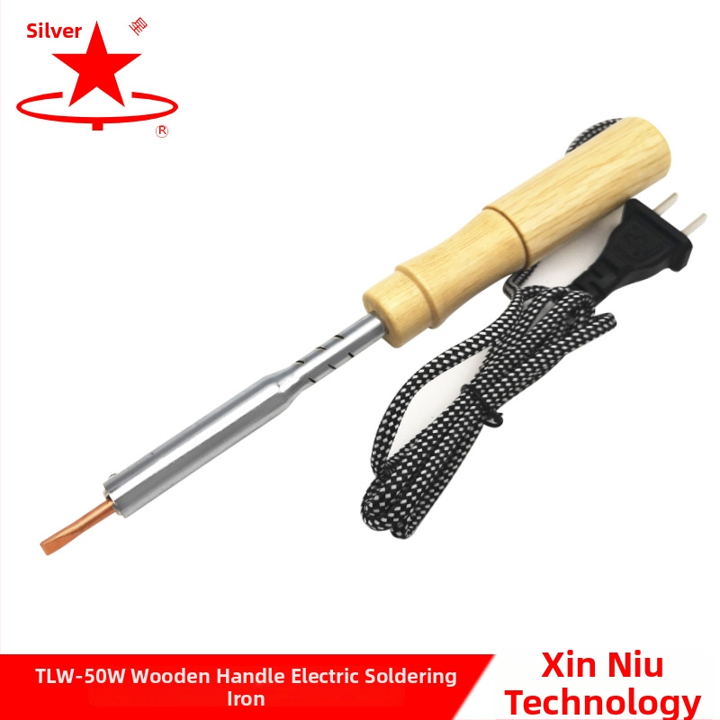 Elektrinis lituoklis su medine rankena (Silver Star, 220V, energijos tipas: elektrinis)