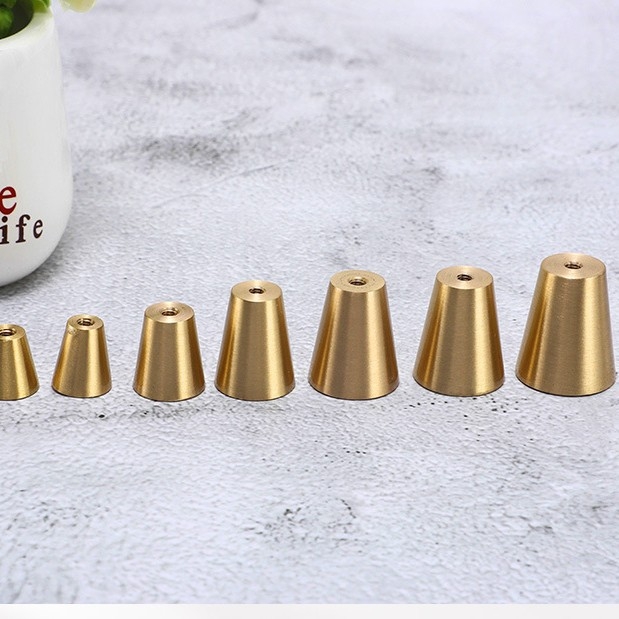 Λαβή ντουλαπιού από ορείχαλκο, σκανδιναβικός μινιμαλιστικός σχεδιασμός, κυκλική με μία οπή, γυαλιστερή επίστρωση