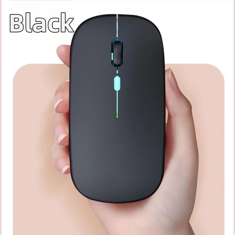 Bezdrôtová myš s dvojmodovým pripojením 2,4G a Bluetooth, 1600 DPI, dosah 10 m, dobíjateľná, ergonomická