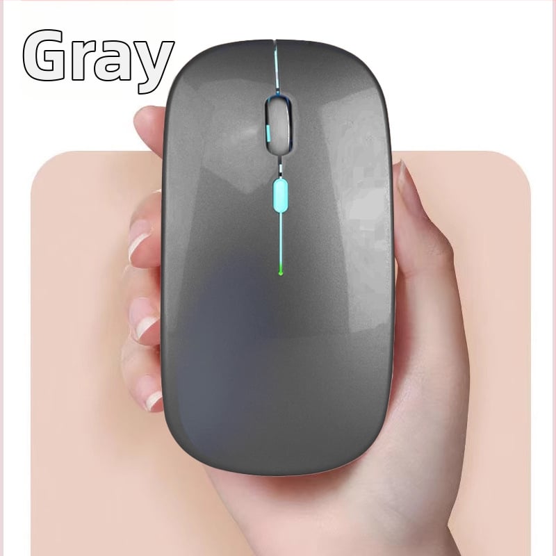 Bezdrôtová myš s dvojmodovým pripojením 2,4G a Bluetooth, 1600 DPI, dosah 10 m, dobíjateľná, ergonomická