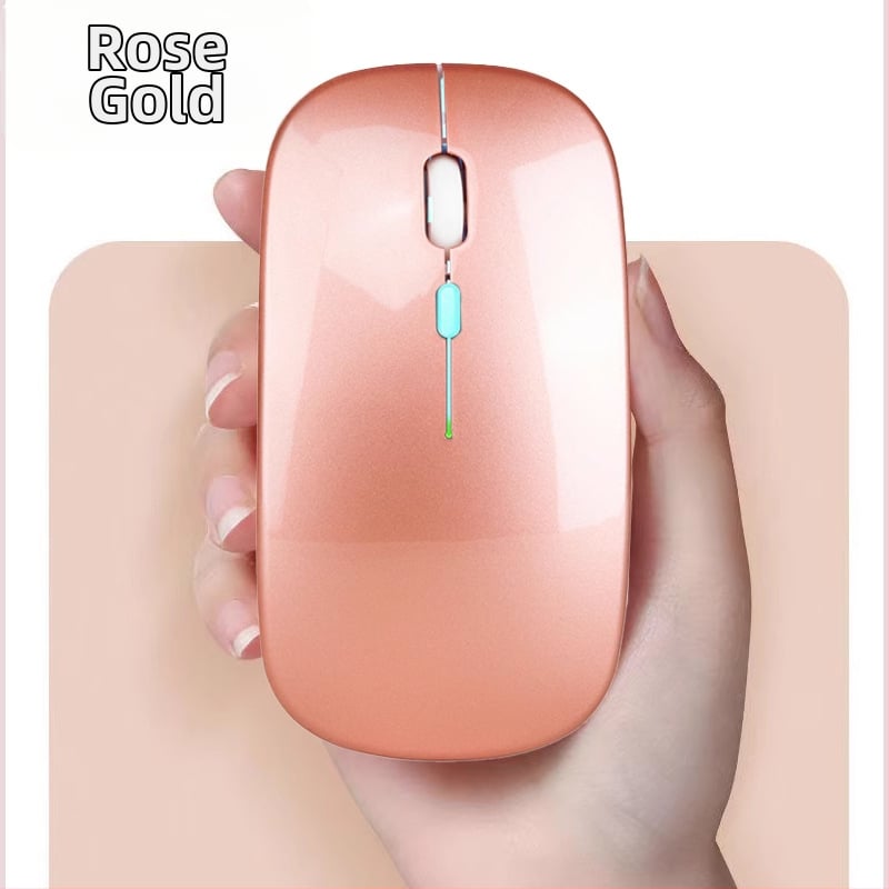 Bezdrôtová myš s dvojmodovým pripojením 2,4G a Bluetooth, 1600 DPI, dosah 10 m, dobíjateľná, ergonomická