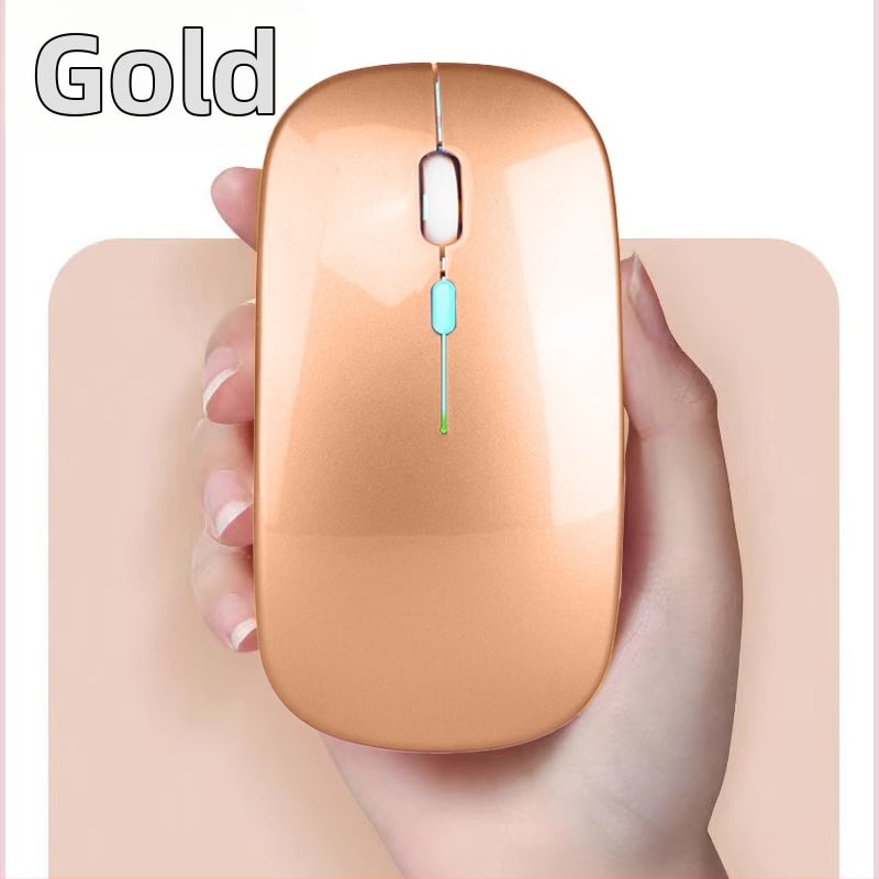 Bezdrôtová myš s dvojmodovým pripojením 2,4G a Bluetooth, 1600 DPI, dosah 10 m, dobíjateľná, ergonomická