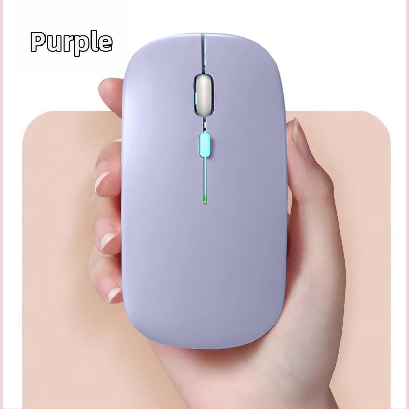 Bezdrôtová myš s dvojmodovým pripojením 2,4G a Bluetooth, 1600 DPI, dosah 10 m, dobíjateľná, ergonomická