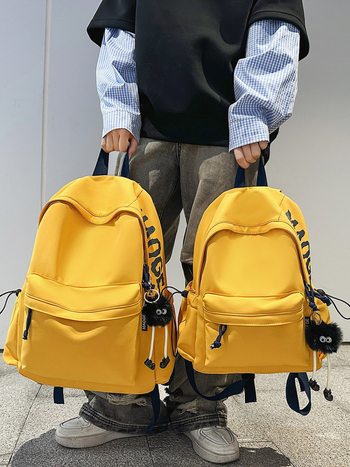 Nylon ruksak, kapacitet 20–35 L, unisex, naramenice s zračnim jastukom, prozračna poliester podstava, mladenački kampus stil
