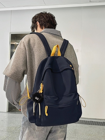 Nylon ruksak, kapacitet 20–35 L, unisex, naramenice s zračnim jastukom, prozračna poliester podstava, mladenački kampus stil