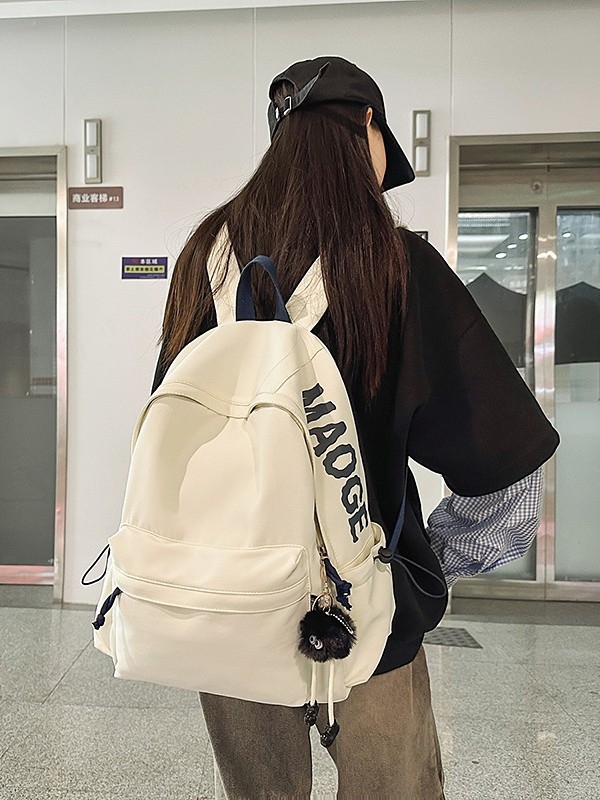 Nylon ruksak, kapacitet 20–35 L, unisex, naramenice s zračnim jastukom, prozračna poliester podstava, mladenački kampus stil