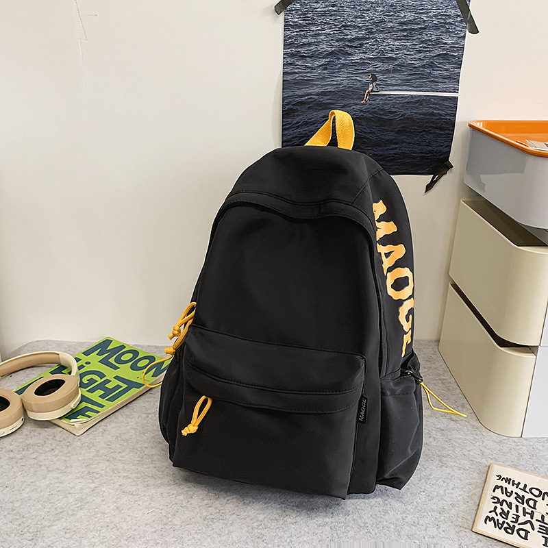 Nylon ruksak, kapacitet 20–35 L, unisex, naramenice s zračnim jastukom, prozračna poliester podstava, mladenački kampus stil