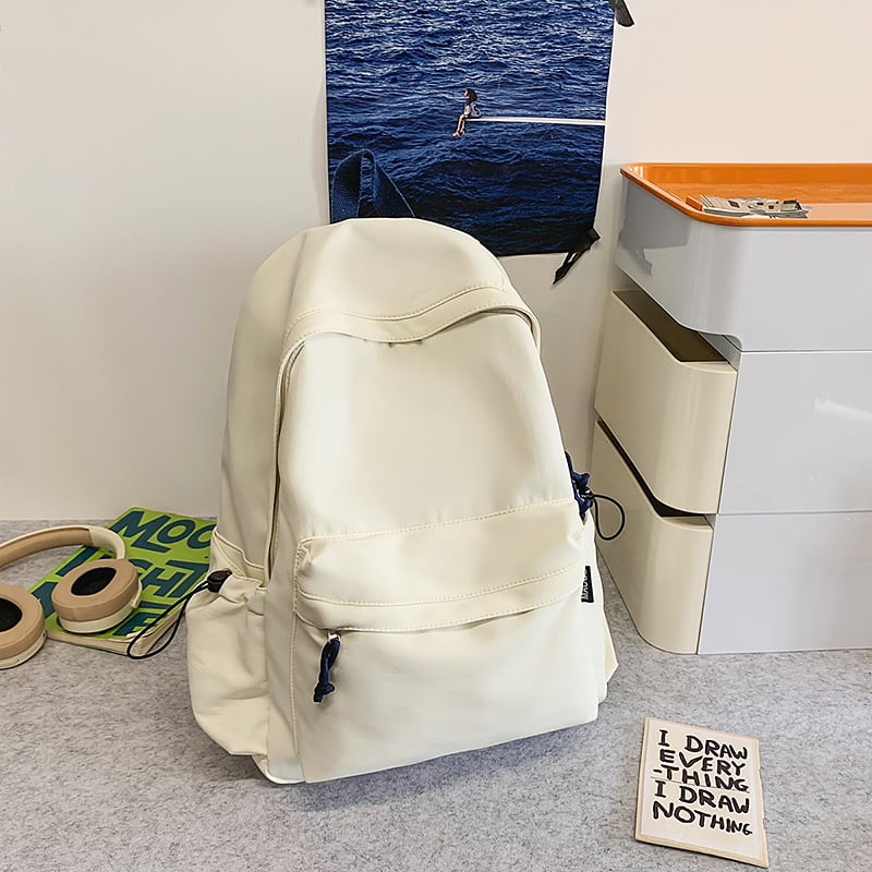 Nylon ruksak, kapacitet 20–35 L, unisex, naramenice s zračnim jastukom, prozračna poliester podstava, mladenački kampus stil