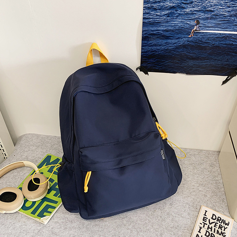 Nylon ruksak, kapacitet 20–35 L, unisex, naramenice s zračnim jastukom, prozračna poliester podstava, mladenački kampus stil
