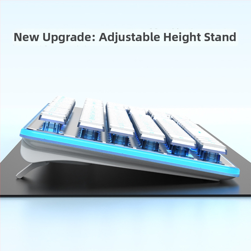 Tastatură subțire cu fir, senzație mecanică, impermeabilă, corp metalic, >98 taste