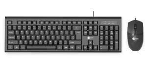 Lenovo KB101 Ζεύγος πληκτρολογίου και ποντικιού με ενσύρματο USB – Gaming, 1200 DPI, εργονομικό, 2024 έκδοση