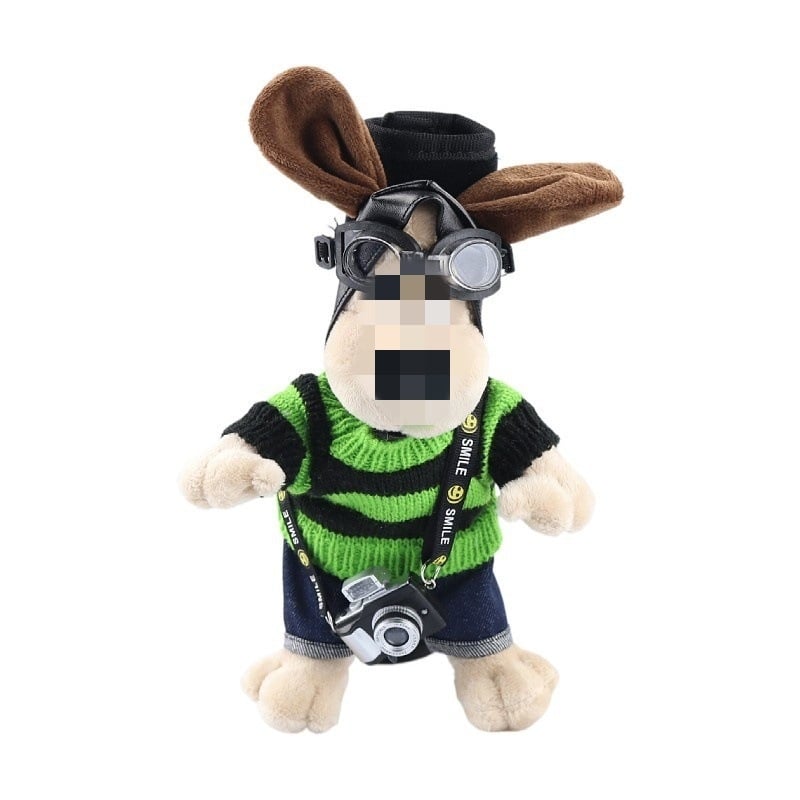 Βελούδινο Κάλυμμα ώμου ζώνης αυτοκινήτου — Μοντέλο SH-2023217-03, Μάρκα Shuai Hao, Προσαρμόσιμο, Χαριτωμένο μοτίβο σκύλου σε πτήση