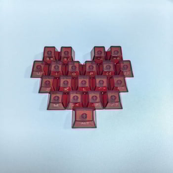 21 клавишни капачки за механична клавиатура, прозрачни кристални PBT капачки, гравирана персонализация DIY, водоустойчиви