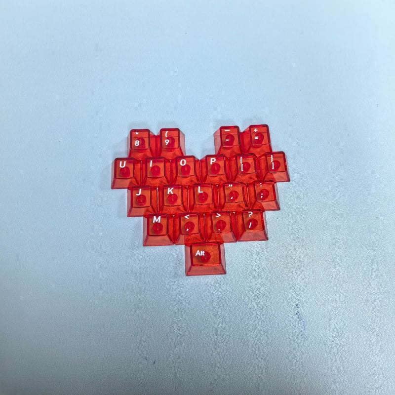 21 клавишни капачки за механична клавиатура, прозрачни кристални PBT капачки, гравирана персонализация DIY, водоустойчиви