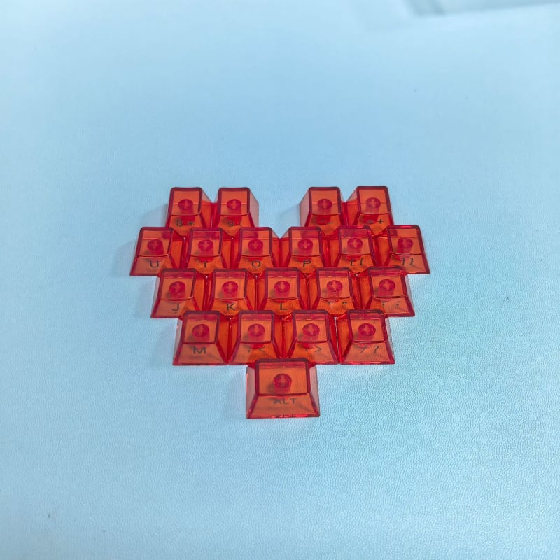 21 клавишни капачки за механична клавиатура, прозрачни кристални PBT капачки, гравирана персонализация DIY, водоустойчиви