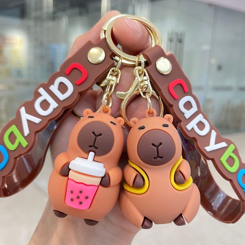 Κάπιμπάρα κλειδοθήκη, σιλικόνη, καρτούν στυλ